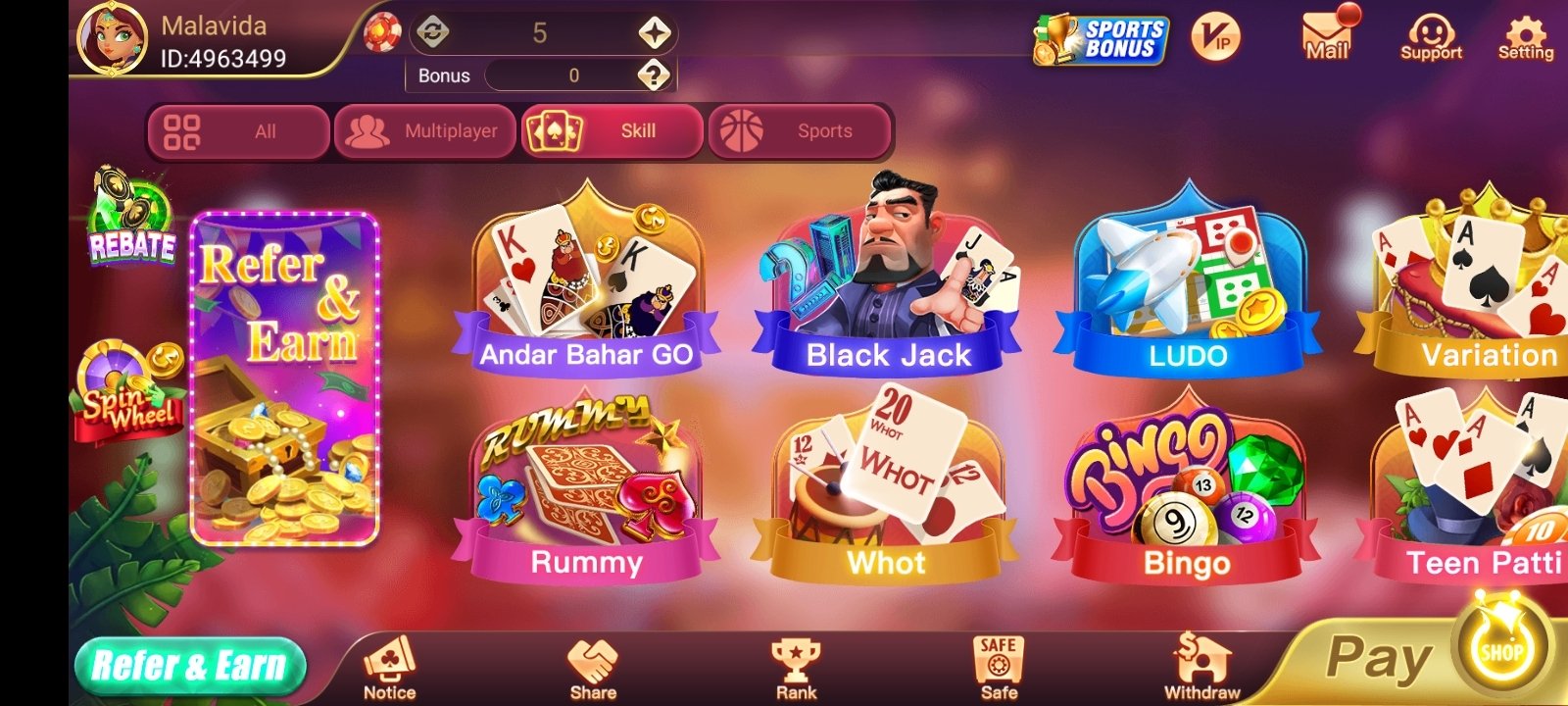 Rummy Mars Mod screenshot