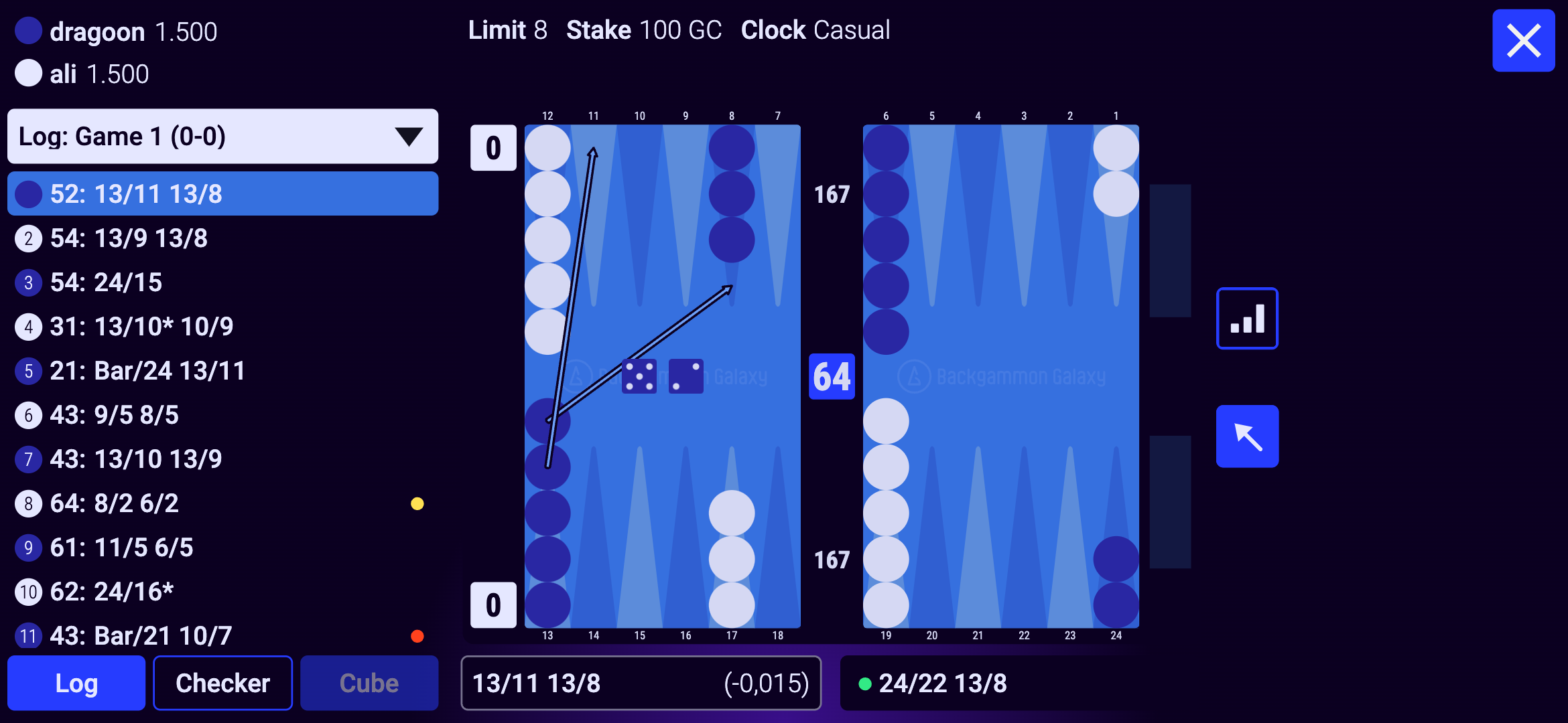 backgammon galaxy app screenshot
